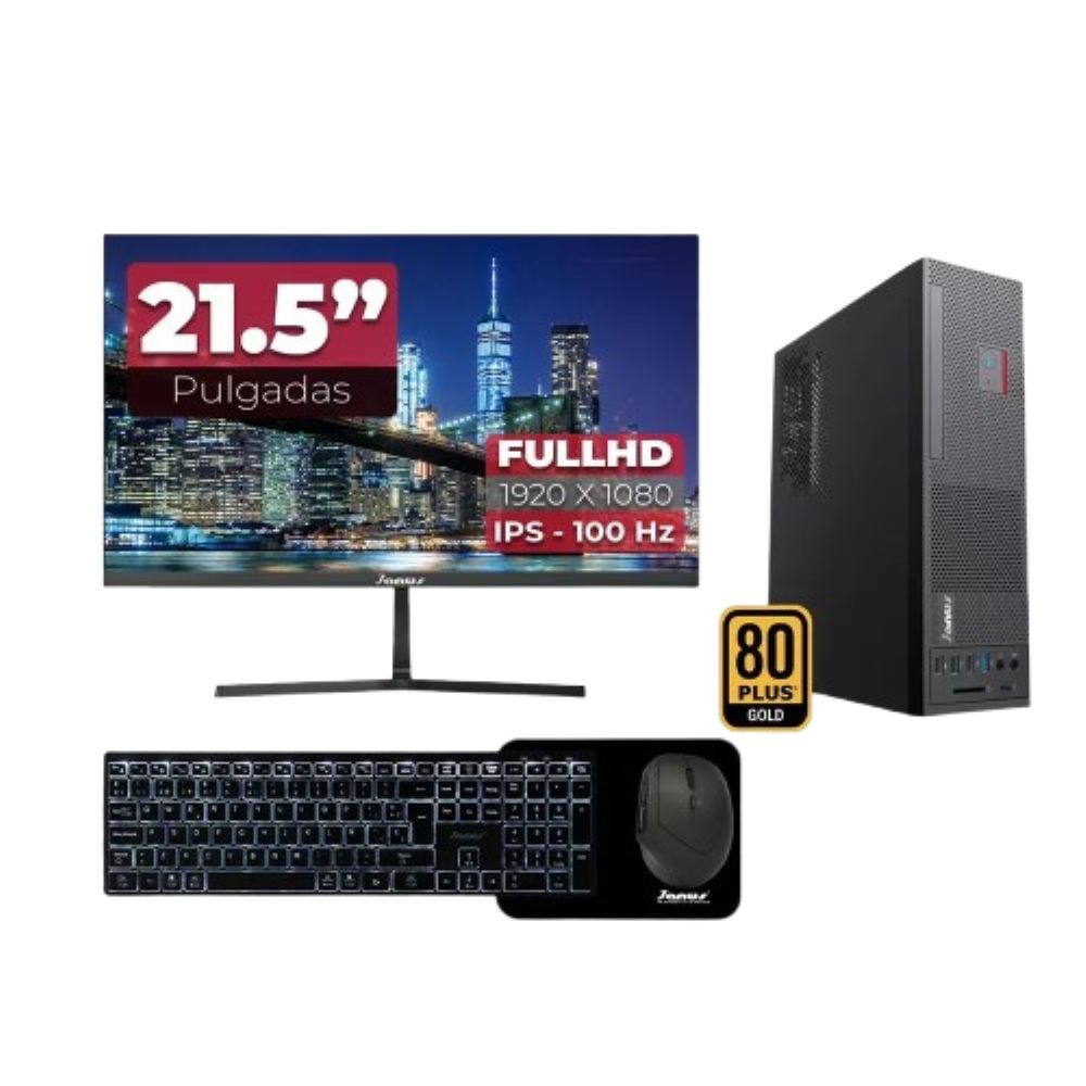 Pc escritorio Janus Core i5 16gb 512gb ssd con monitor 22'
