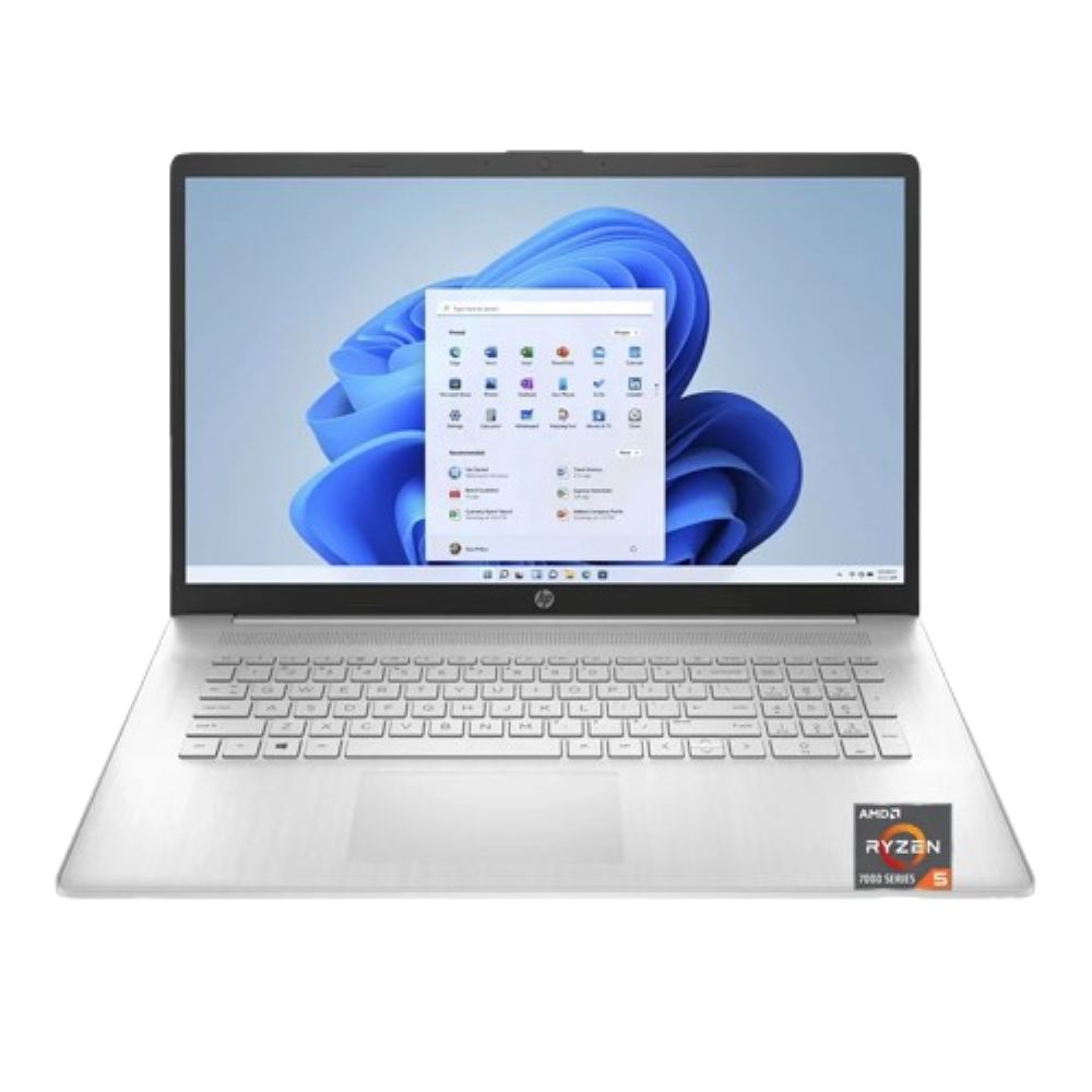 Portátil HP 17.3" Full HD Ryzen 5 8Gb 512Gb Ssd + Mouse Transparente Dual Bt+2.4