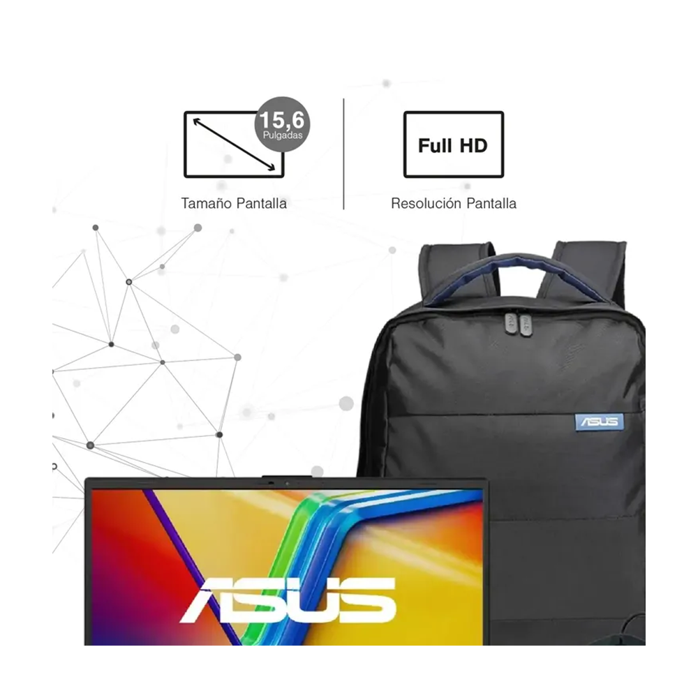 Portatil Asus E150 Core i3 N305 512 Ssd, 8 Ram 15 Pulgadas (Morral incluido)