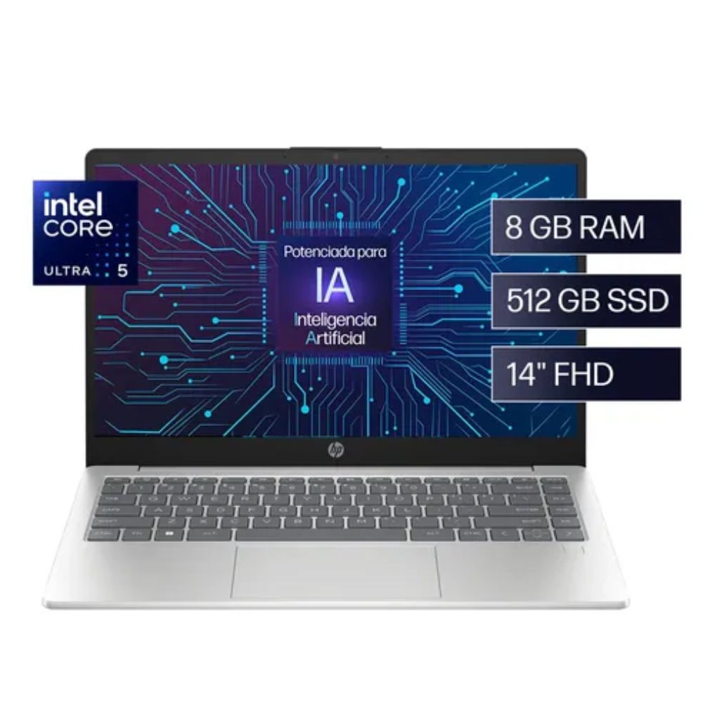 Portátil Hp 14-Ep Intel Core Ultra 5 125h/8gb Ddr5/512gb Ssd/14" Fhd-Wind 11