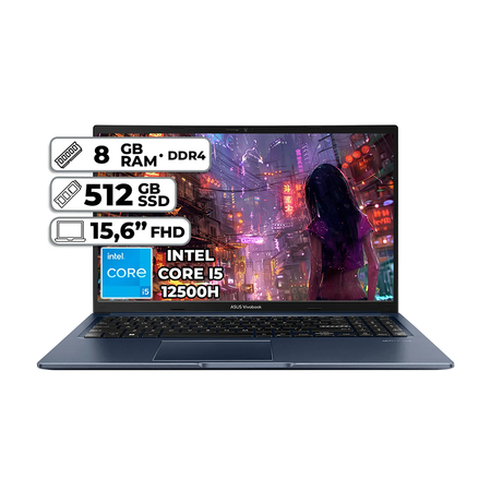 Portatil Asus VivoBook X150 Core i5 12500H, 8 Ram DDr4, 512 Ssd Full Hd