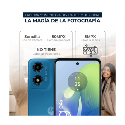 Celular SmartPhone Motorola Moto G04S 256GB 4+4 Ram Azul