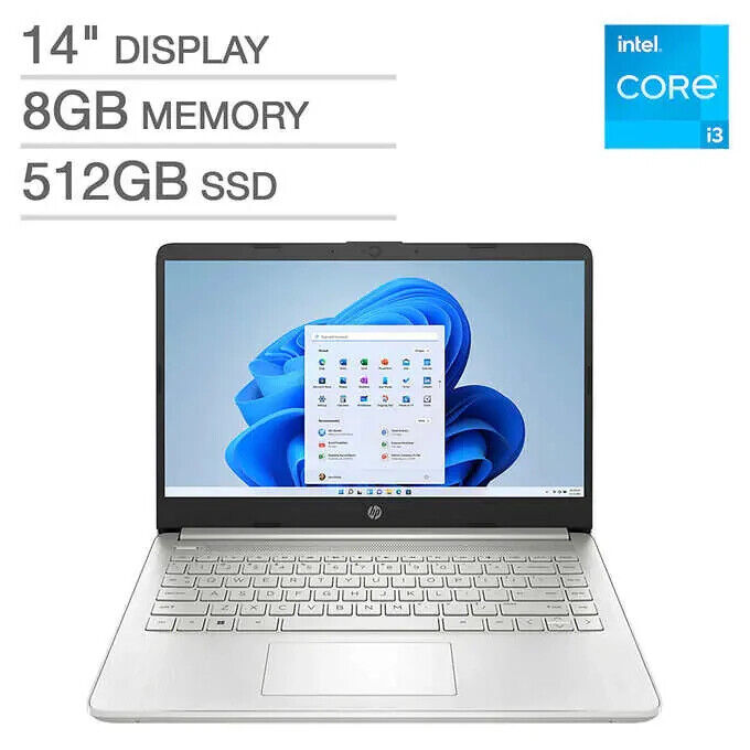 Portatil HP 14DQ Core i3 -1215U, 512 Ssd, 8 Ram DDr4 14 Pulgadas